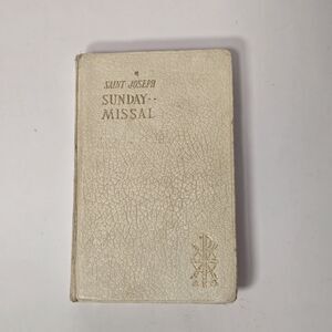 vintage Saint Joseph Sunday Missal (Large Type Edition)1953 or 1954 Leather mass
